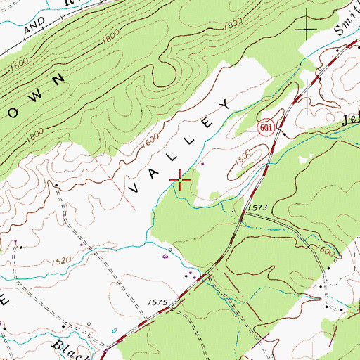 Topographic Map of Jeff Run, VA