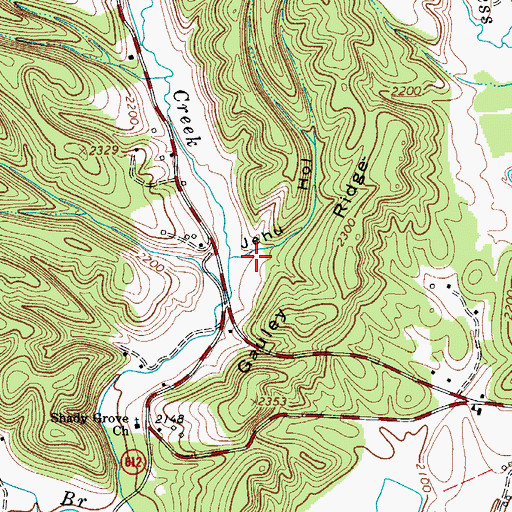 Topographic Map of Jehu Hollow, VA
