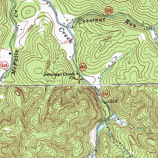 Topographic Map of Jennings Creek Church, VA