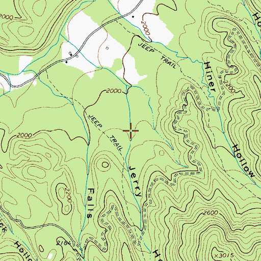 Topographic Map of Jerry Hollow, VA