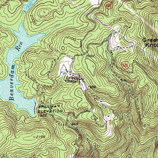 Topographic Map of Jeters Chapel, VA