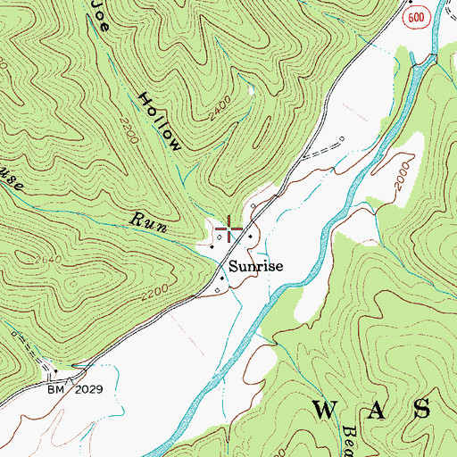 Topographic Map of Joe Hollow, VA