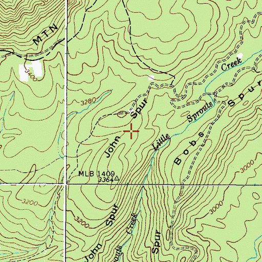 Topographic Map of John Spur, VA