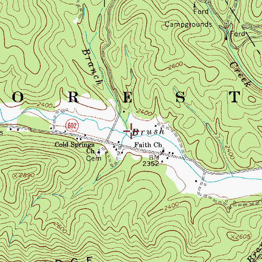 Topographic Map of Jones Branch, VA
