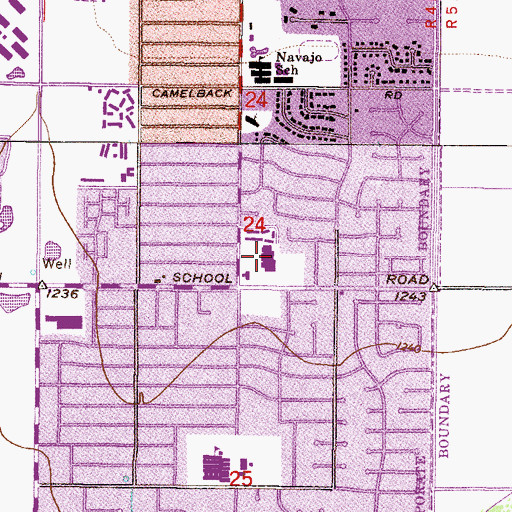 Topographic Map of Orange Tree Shopping Center, AZ