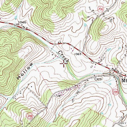 Topographic Map of Jones Hollow, VA