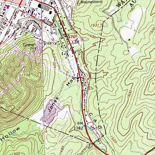 Topographic Map of Jones Hollow, VA