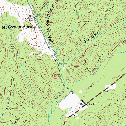 Topographic Map of Jordan Hollow, VA