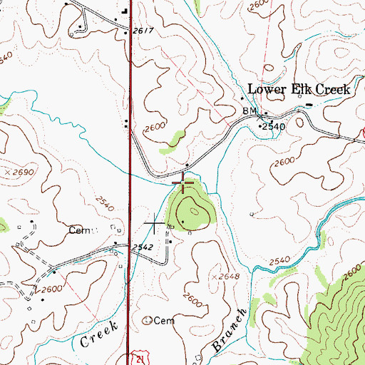 Topographic Map of Jumping Creek, VA