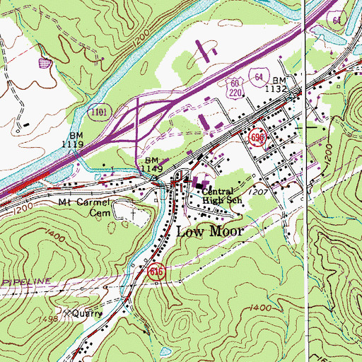 Topographic Map of Karnes Creek, VA