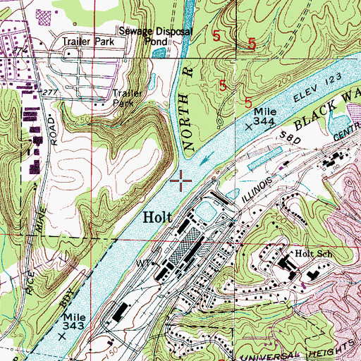 Topographic Map of Plank Shoals (historical), AL