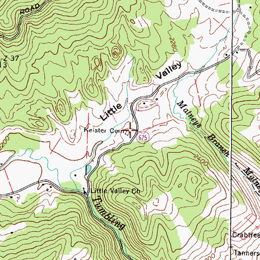 Topographic Map of Keister Cemetery, VA