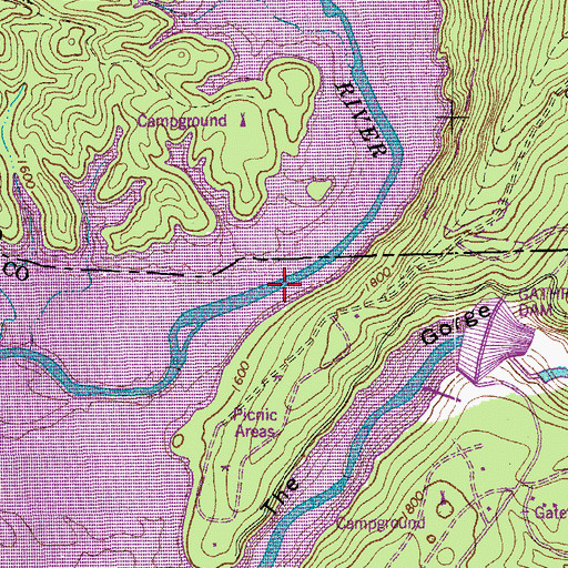 Topographic Map of Kelly Bridge, VA