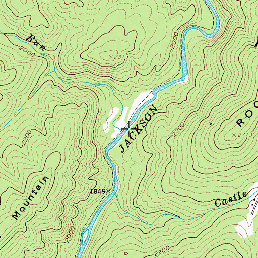 Topographic Map of Kelly Run, VA