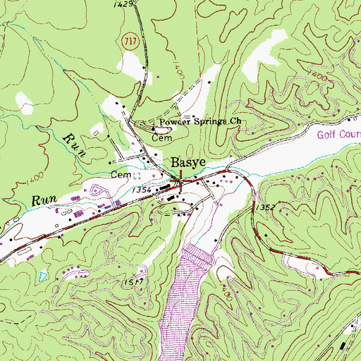 Topographic Map of Kelly Run, VA