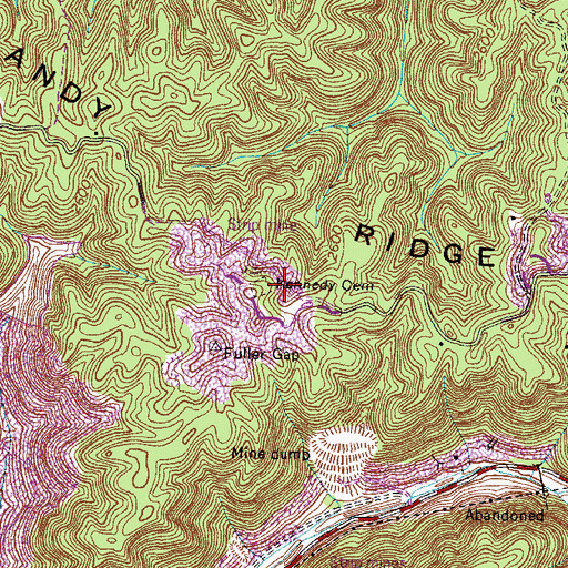 Topographic Map of Kennedy Cemetery, VA