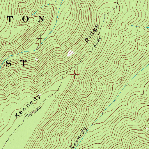 Topographic Map of Kennedy Ridge, VA