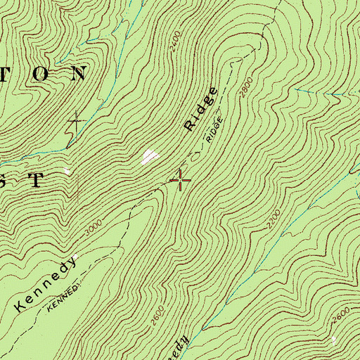 Topographic Map of Kennedy Ridge Trail, VA