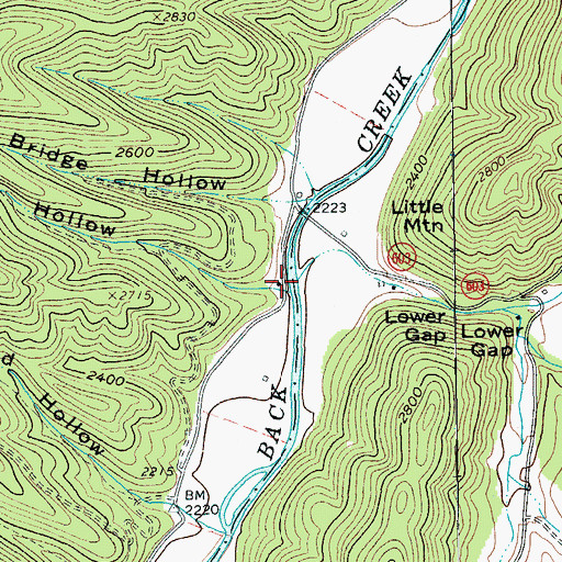 Topographic Map of Kent Simmons Hollow, VA