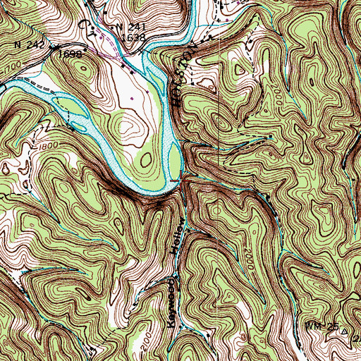 Topographic Map of Keywood Hollow, VA