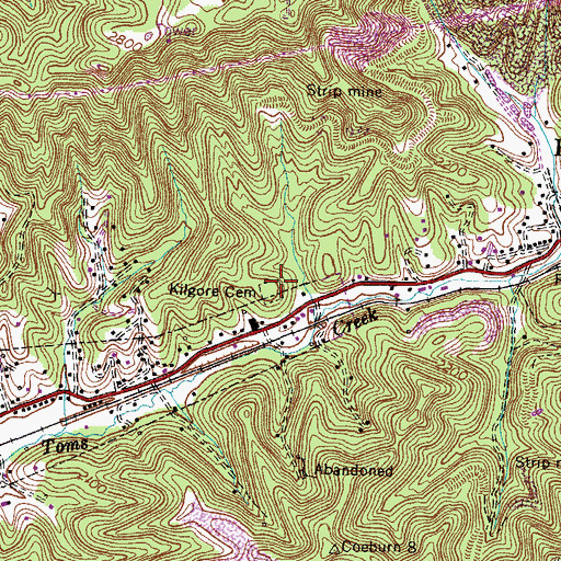 Topographic Map of Kilgore Cemetery, VA