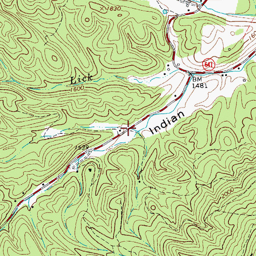 Topographic Map of Kittenger Hollow, VA