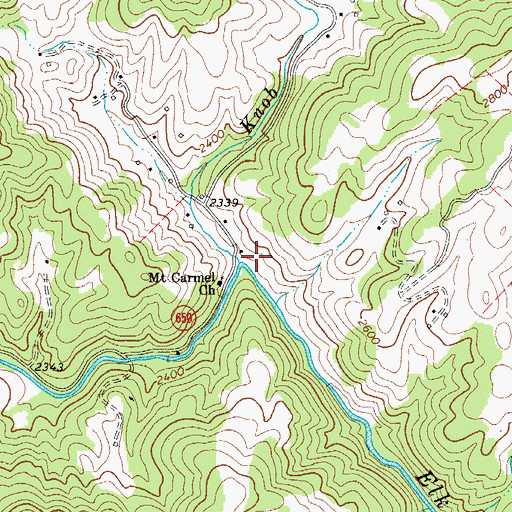 Topographic Map of Knob Fork, VA