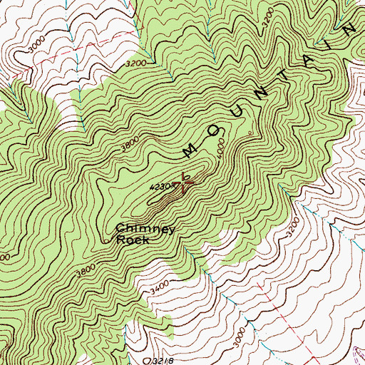 Topographic Map of Knob Mountain, VA