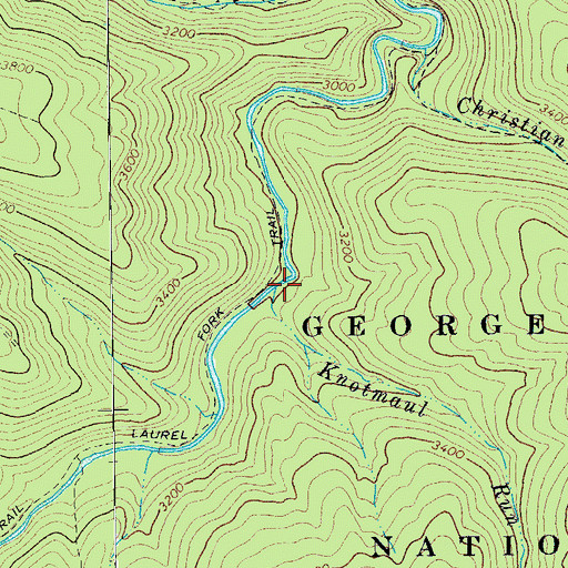 Topographic Map of Knotmaul Run, VA