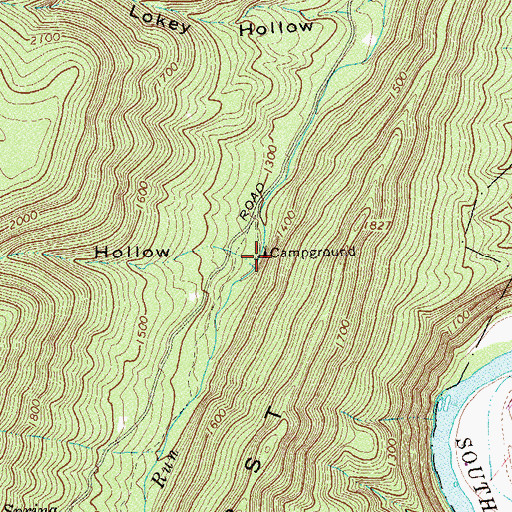 Topographic Map of Koontz Hollow, VA
