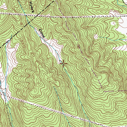 Topographic Map of Kyers Cove, VA