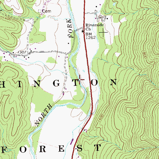 Topographic Map of Lairs Run, VA