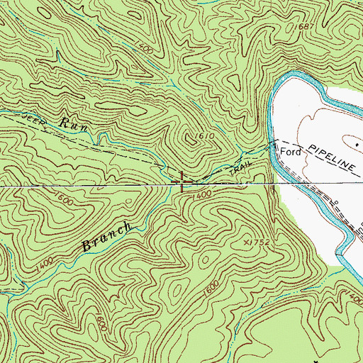 Topographic Map of Laurel Branch, VA