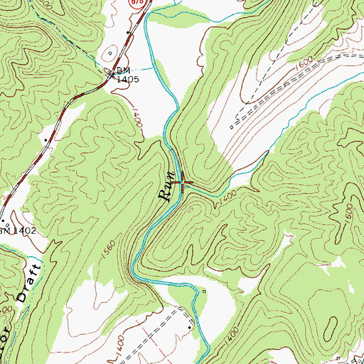 Topographic Map of Laurel Branch, VA
