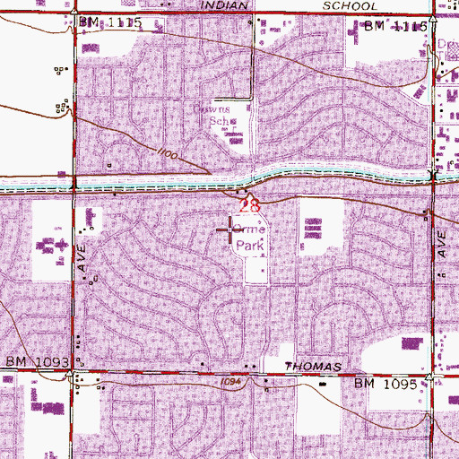 Topographic Map of Orme Park, AZ