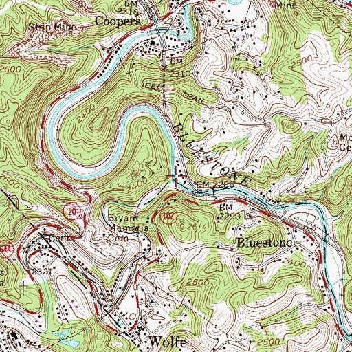 Topographic Map of Laurel Fork, VA