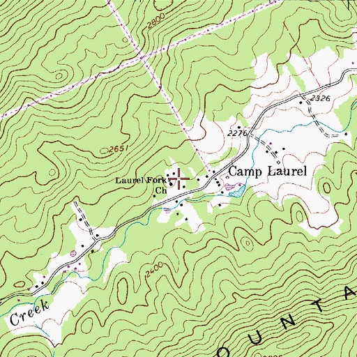 Topographic Map of Laurel Fork Church, VA