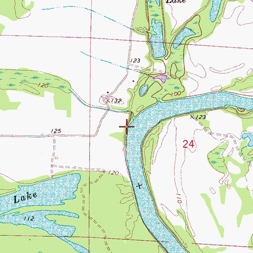 Topographic Map of R H Fosters Landing, AL