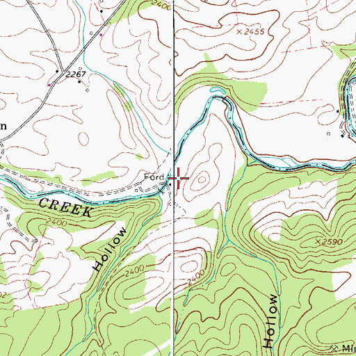 Topographic Map of Laurel Hollow, VA
