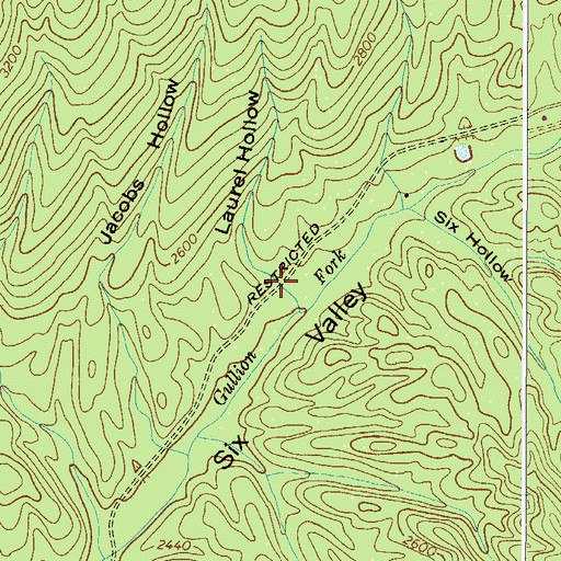 Topographic Map of Laurel Hollow, VA
