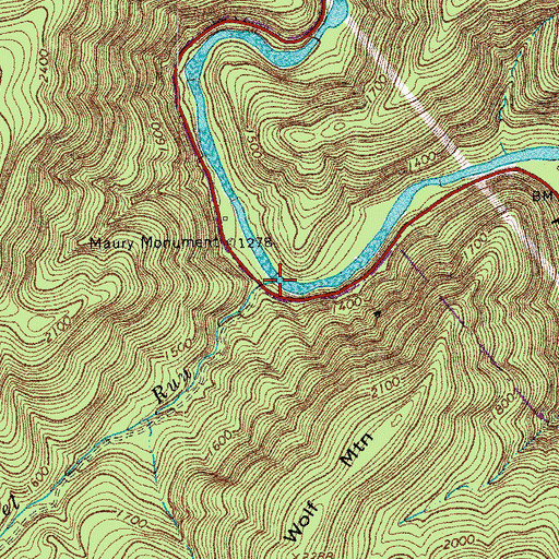 Topographic Map of Laurel Run, VA
