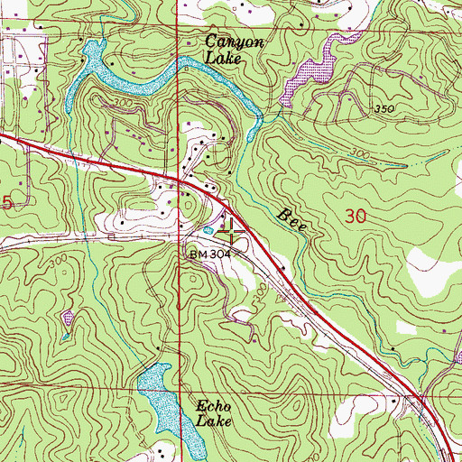 Topographic Map of Radson (historical), AL