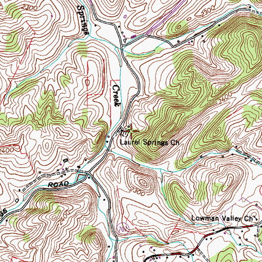 Topographic Map of Laurel Springs Church, VA