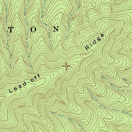 Topographic Map of Lead-Off Ridge, VA