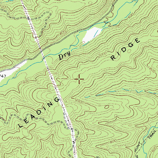 Topographic Map of Leading Ridge, VA