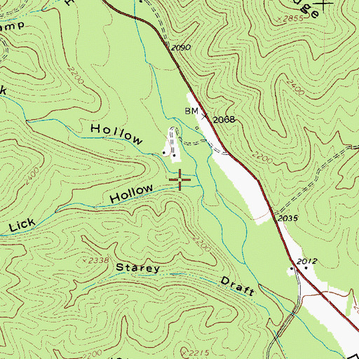 Topographic Map of Leslie Lick Hollow, VA