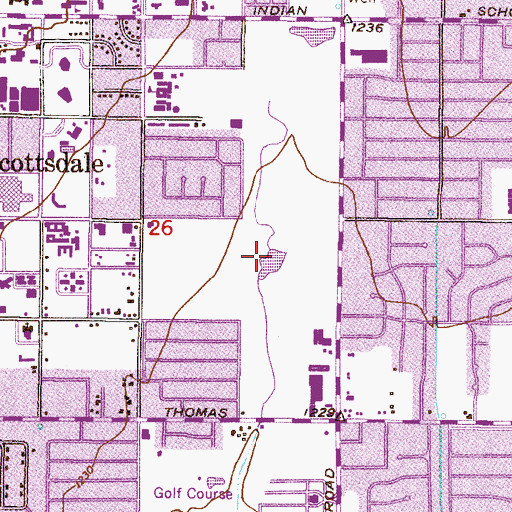 Topographic Map of Osborn Park, AZ