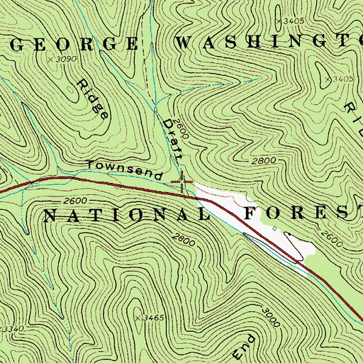 Topographic Map of Lick Draft, VA