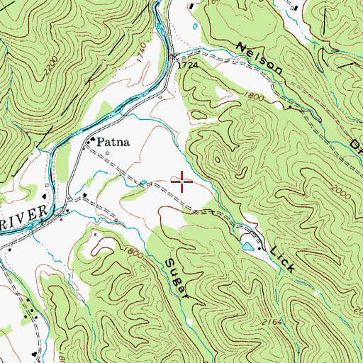 Topographic Map of Lick Draft, VA