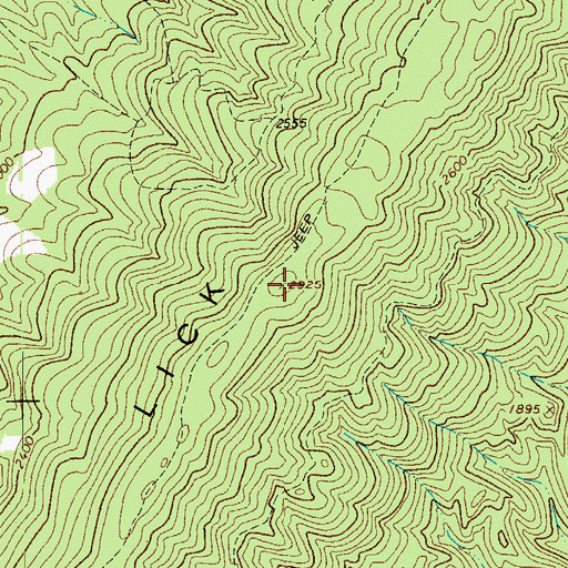 Topographic Map of Lick Mountain, VA